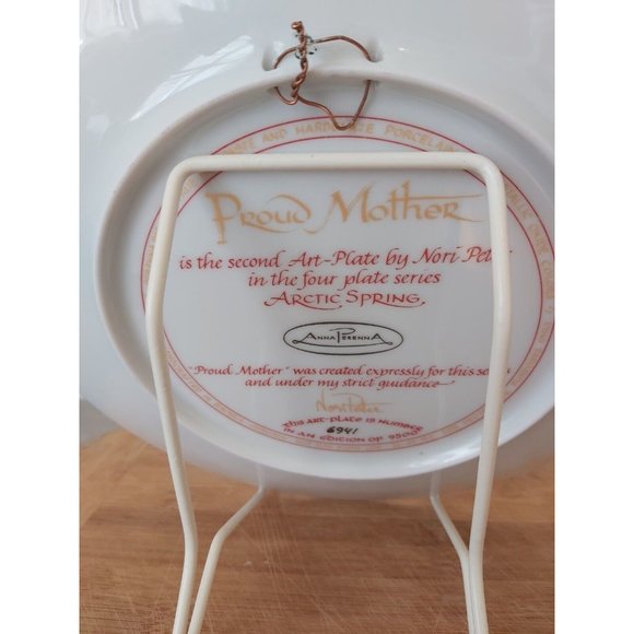 Vintage Nori Peter Arctic Spring Series Ceramic Plate 'Proud Mother', Wall... - Picture 3 of 4